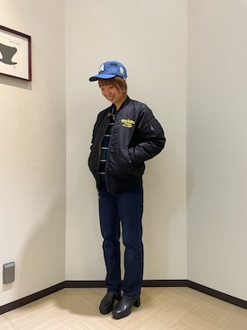 「PEANUTS（ピーナッツ）のアイテム（ジャケット/アウター）」を使った、Risaさん（レディース・163cm）の秋コーディネート