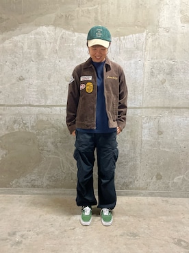 「AVIREX（アヴィレックス）のアイテム」を使った、Risaさん（レディース・163cm）の秋コーディネート