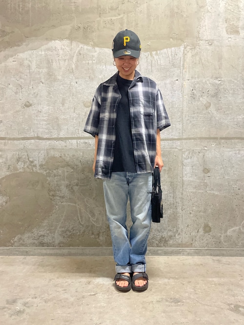 AVIREX（アヴィレックス） シャツ ONE POINT OMBRE CHECK SHIRT / 半袖