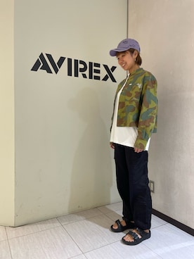 「AVIREX（アヴィレックス）のアイテム」を使った、Risaさん（レディース・163cm）の秋コーディネート