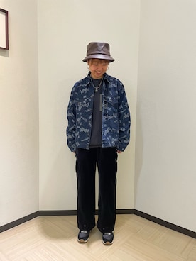 「AVIREX（アヴィレックス）のアイテム（ハット）」を使った、Risaさん（レディース・163cm）の秋コーディネート
