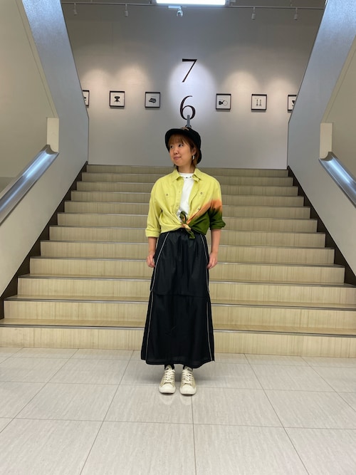 AVIREX スカート SHEER COLOR SCHEME SKIRT/シアーカラー