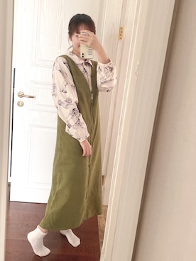 「AS KNOW AS plus（アズノゥアズプラス）のアイテム（ワンピース/ドレス）」を使った、moigigiさん（レディース・167cm）の春コーディネート