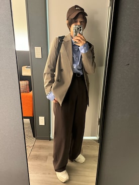 「アイテム（テーラードジャケット）」を使った、megumiさん（レディース・170cm）の秋コーディネート