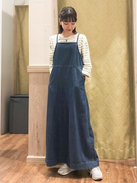 「Wrangler」｜「アイテム（アクセサリー）」を使った、Ayanaさん（レディース・156cm）の春コーディネート