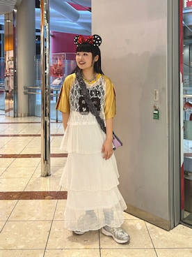 「ディズニーコーデ」｜ゆ な ま る。 さん（レディース・151cm）の春コーディネート