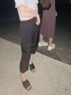 「ZARA（ザラ）のアイテム（パンツ、ブラック系）」を使った、.さん（レディース・159cm）の秋コーディネート