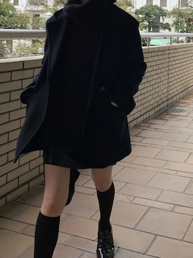 「BURBERRY（バーバリー）のアイテム（シューズ、ブラック系）」を使った、.さん（レディース・159cm）の秋コーディネート