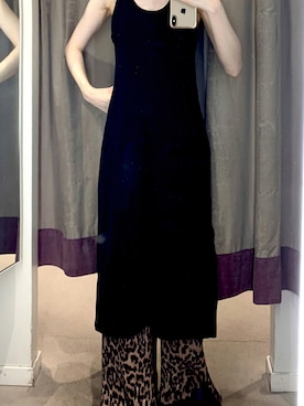 「？のアイテム（ワンピース、ブラック系）」を使った、.さん（レディース・159cm）の秋コーディネート