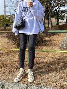 「ct70」｜「アイテム（スウェット）」を使った、Chii♡さん（レディース・162cm）の春コーディネート