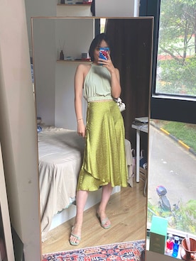 「skirt」｜「アイテム（スリッポン）」を使った、^•^Irisさん（レディース・170cm）の夏コーディネート