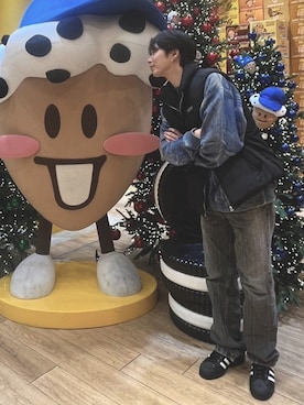 「Reebok（リーボック）のアイテム（スウェット）」を使った、harukiさん（メンズ・178cm）の冬コーディネート