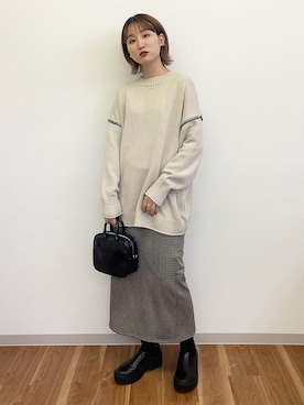 「ブーツスタイル」｜「アイテム（その他シューズ）」を使った、ちゃんおのさん（レディース・166cm）の秋コーディネート