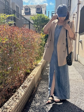 「LEPSIM（レプシィム）の【NEW ERA】ピグメントキャップ　286144（キャップ）」を使った、ことも★さん（レディース・154cm）の秋コーディネート