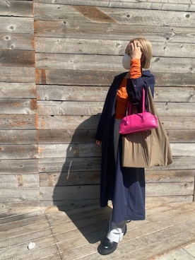 「MOUSSY（マウジー）のアイテム（トレンチコート）」を使った、rさん（レディース・159cm）の春コーディネート