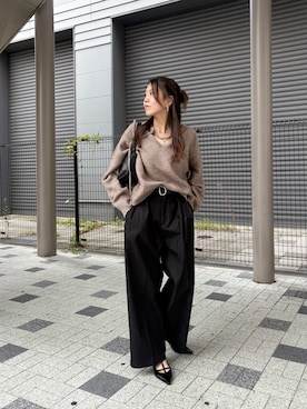 「アイテム（パンプス）」を使った、mori_lemageさん（レディース・167cm）の秋コーディネート