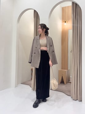 「アイテム（ブーツ）」を使った、mori_lemageさん（レディース・167cm）の秋コーディネート