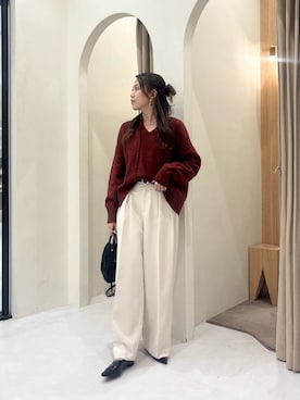 「アイテム（パンプス）」を使った、mori_lemageさん（レディース・167cm）の秋コーディネート