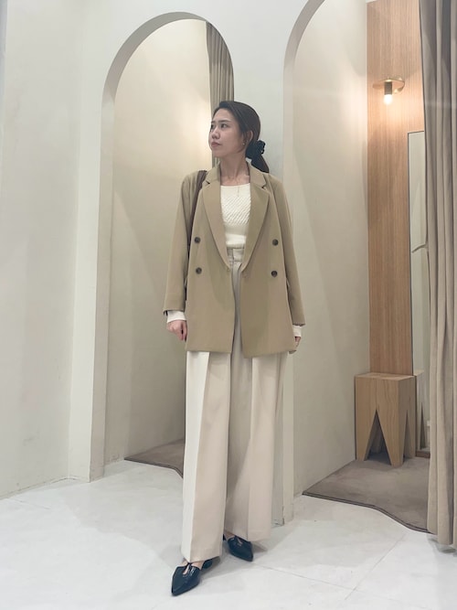 【再販・サイズ展開あり・WEB限定カラー/グレージュ】Wテーラージャケット