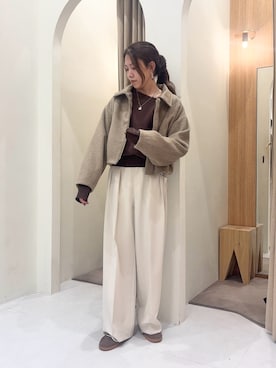 「アイテム（その他アウター）」を使った、mori_lemageさん（レディース・167cm）の秋コーディネート