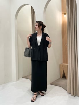 「大人カジュアルコーデ」｜「アイテム（サンダル）」を使った、mori_lemageさん（レディース・167cm）の夏コーディネート