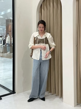セットアイテム】ビスチェ付BIG襟シャツを使った人気