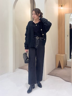 「CAPRICIEUX LE'MAGE（カプリシューレマージュ）のフレア袖アシメネックニット（ニット/セーター）」を使った、mori_lemageさん（レディース・167cm）の秋コーディネート