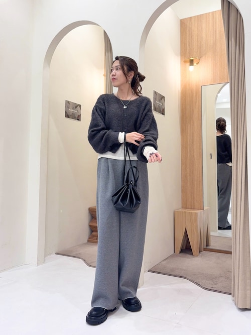 セール】【前後2WAY】モヘア起毛パフカーディガン（カーディガン