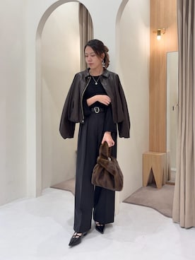 「CAPRICIEUX LE'MAGE（カプリシューレマージュ）のアイテム（ハンドバッグ）」を使った、mori_lemageさん（レディース・167cm）の秋コーディネート