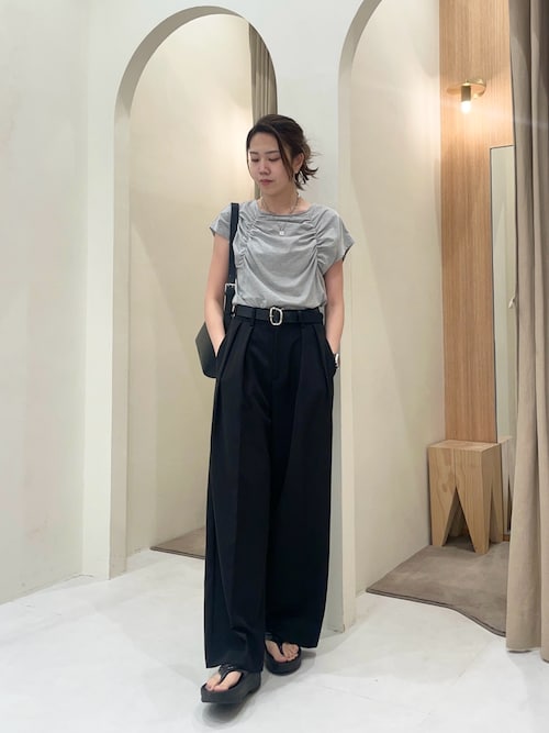 ギャザーフレンチTシャツ　カプリシュレマージュ 待望の再入荷！】ギャザーフレンチTシャツ | CAPRICIEUX LE'MAGE