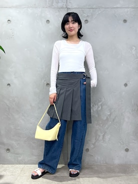 「SALON adam et rope'（サロン アダム エ ロペ）のアイテム」を使った、CHARLIEさん（レディース・164cm）の夏コーディネート