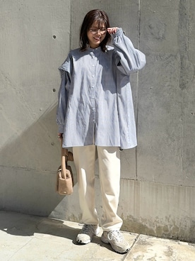 「UNIQLOU」｜mikiteeさん（レディース・166cm）の春コーディネート