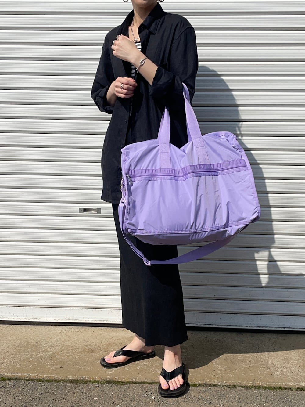●1466 LeSportsac レスポートサック　2way ボストンバッグ　紫 レスポートサック ボストンバッグ ○1466 LeSportsac