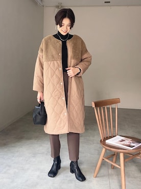 「libelle more（リベル モア）のアイテム（その他アウター）」を使った、mikiteeさん（レディース・166cm）の秋コーディネート