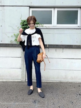 「美シルエットパンツ」｜mikiteeさん（レディース・166cm）の夏コーディネート