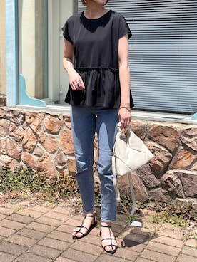 「a:mure（アミュール）のアイテム」を使った、mikiteeさん（レディース・166cm）の夏コーディネート