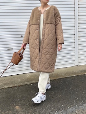 「libelle more（リベル モア）のアイテム（その他アウター）」を使った、mikiteeさん（レディース・166cm）の秋コーディネート