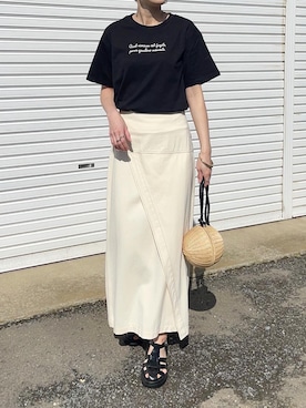 「ODORATA（オドラタ）のアイテム」を使った、mikiteeさん（レディース・166cm）の春コーディネート