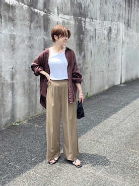 フロントタックパンツ のレディース人気ファッションコーディネート Wear