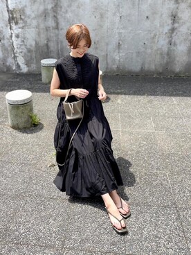 「rectangle（レクタングル）のアイテム（シャツワンピース）」を使った、mikiteeさん（レディース・166cm）の秋コーディネート
