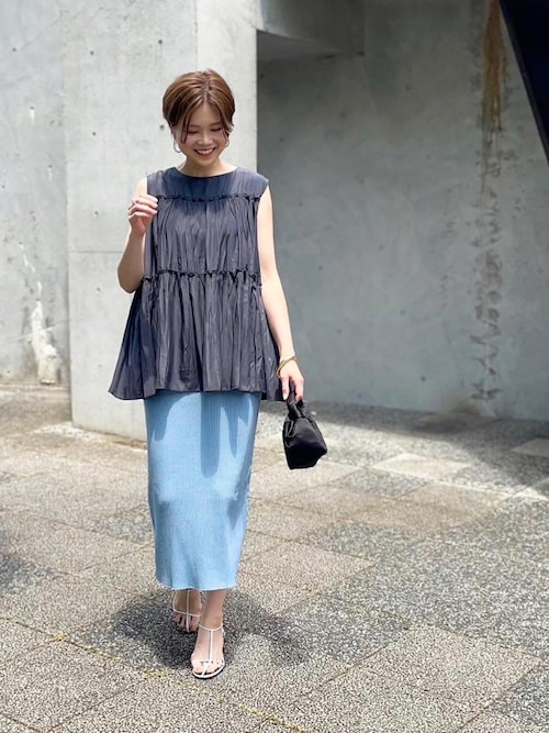 セール】サテンティアードトップス（シャツ/ブラウス）｜coca（coca