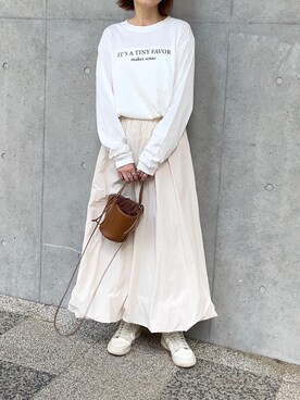 「rectangle（レクタングル）のアイテム（スカート）」を使った、mikiteeさん（レディース・166cm）の夏コーディネート