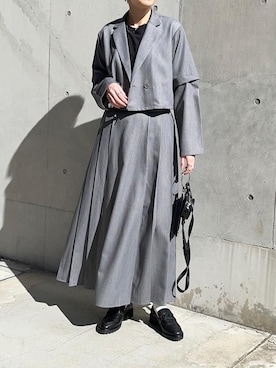 「cava cava（サヴァサヴァ）のアイテム（ローファー）」を使った、mikiteeさん（レディース・166cm）の春コーディネート