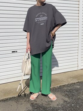 「ODORATA（オドラタ）のアイテム」を使った、mikiteeさん（レディース・166cm）の春コーディネート