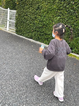 「アイテム（スウェット）」を使った、ぽみさん（キッズ・90cm）の秋コーディネート