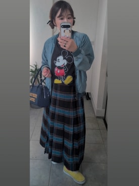 「CIAOPANIC TYPY（チャオパニックティピー）のアイテム（ボストンバッグ）」を使った、nさん（レディース・157cm）の春コーディネート