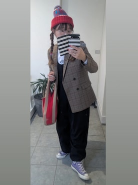 「CIAOPANIC TYPY（チャオパニックティピー）のアイテム（つなぎ/オールインワン）」を使った、nさん（レディース・157cm）の秋コーディネート