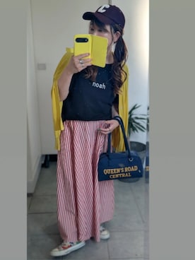 「CIAOPANIC TYPY（チャオパニックティピー）のアイテム（ボストンバッグ）」を使った、nさん（レディース・157cm）の秋コーディネート