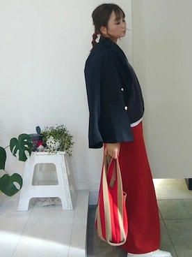 「RODEO CROWNS WIDE BOWL（ロデオクラウンズワイドボウル）のアイテム（その他アウター）」を使った、nさん（レディース・158cm）の冬コーディネート