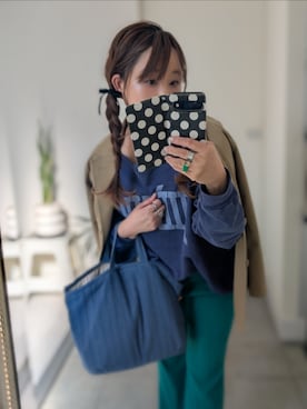「niko and...（ニコアンド）のツイルテーラードジャケット（テーラードジャケット、ベージュ系）」を使った、nさん（レディース・157cm）の春コーディネート